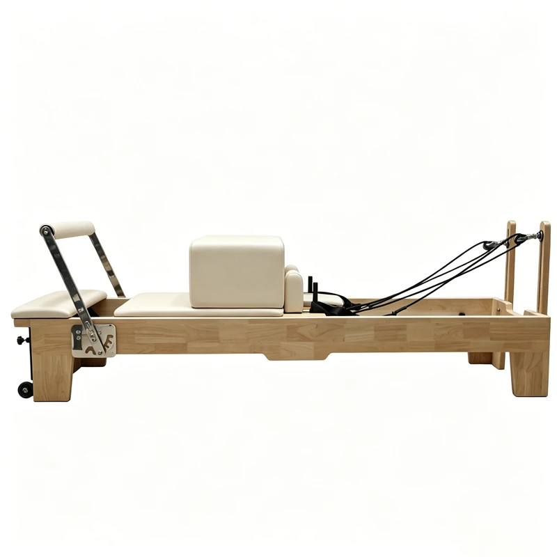 MJD-M101A Reformador de Pilates em madeira de carvalho com perna de madeira