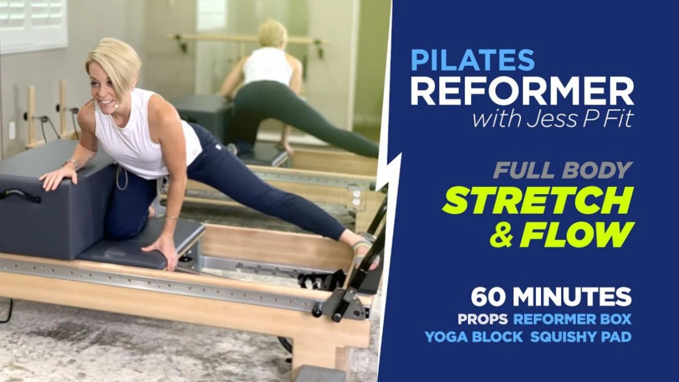 Pilates Reformer 60 minutos de alongamento e fluxo de corpo inteiro I Pilates por JessPFit