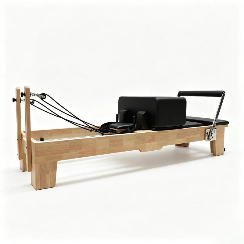MJD-M101A Reformador de Pilates em madeira de carvalho com perna de madeira