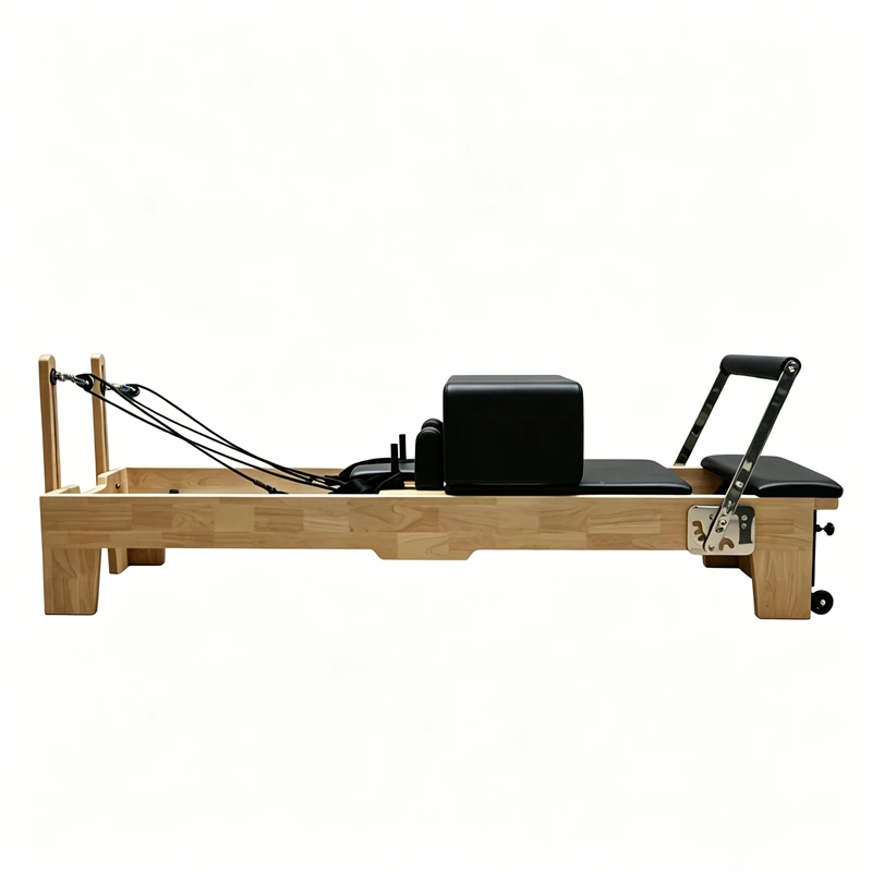 MJD-M101A Reformador de Pilates em madeira de carvalho com perna de madeira