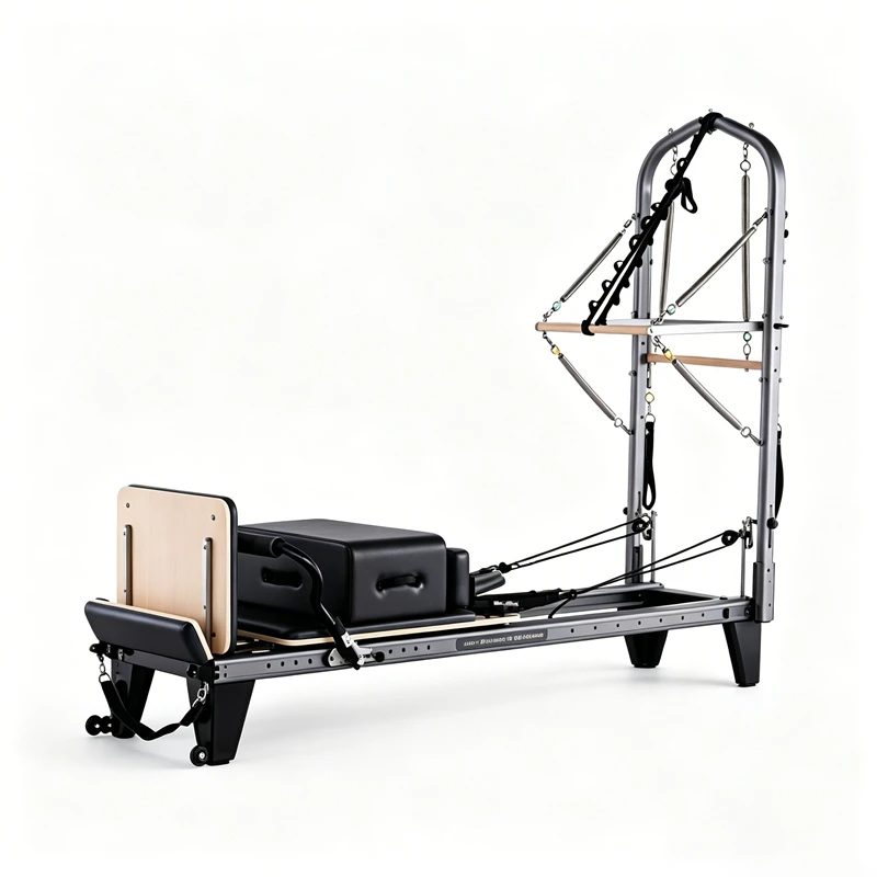 MJD-W45 Aluminum Pilates Reformer com meia torre de pista completa