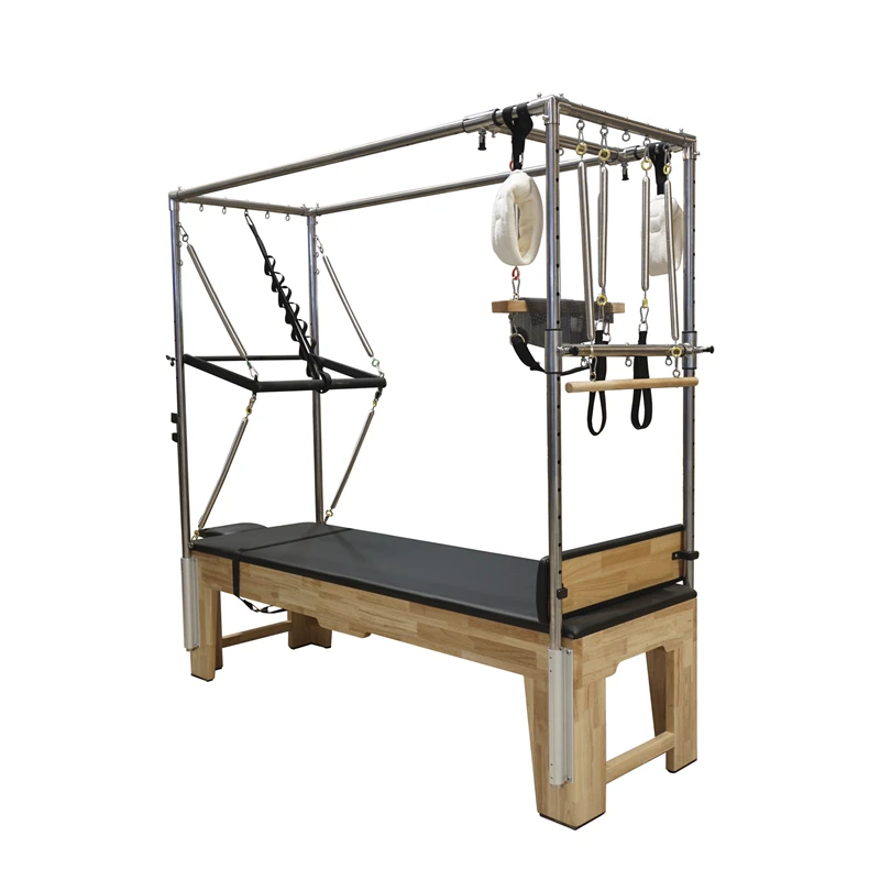 MJD-M201A Mesa de trap&eacute;zio de madeira para Pilates Cadillac (todos os acess&oacute;rios est&atilde;o inclu&iacute;dos) In