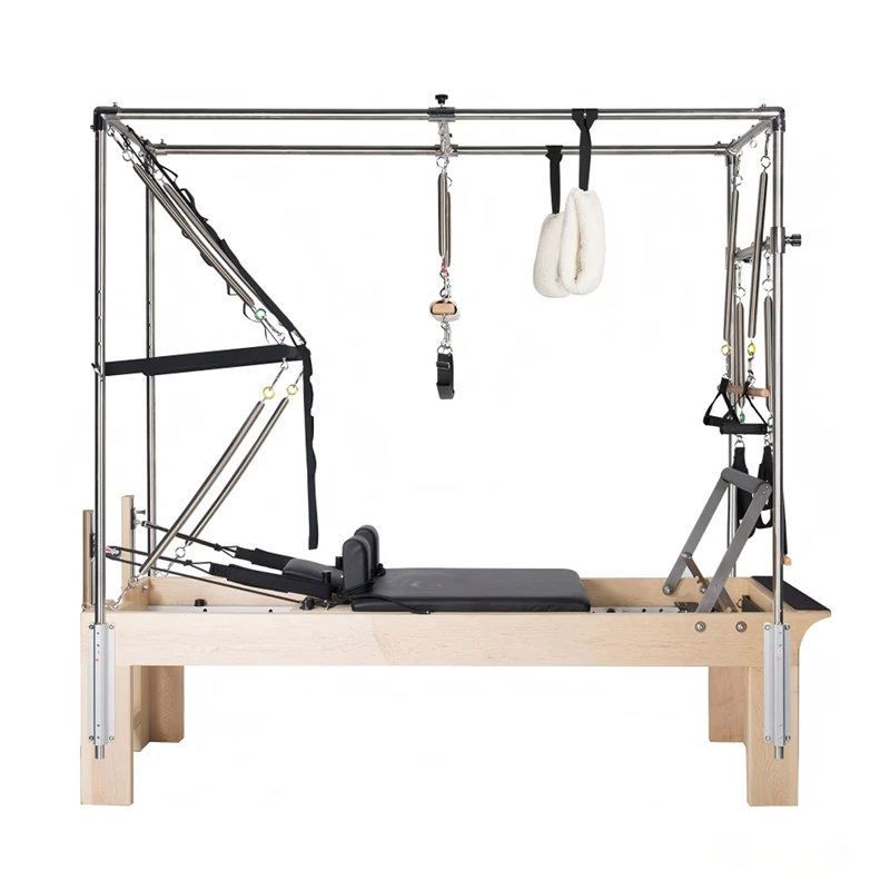 MJD-W25A Maple Wood Pilates M&aacute;quina Cadillac 3 em 1 para distribuidor e est&uacute;dio comercial