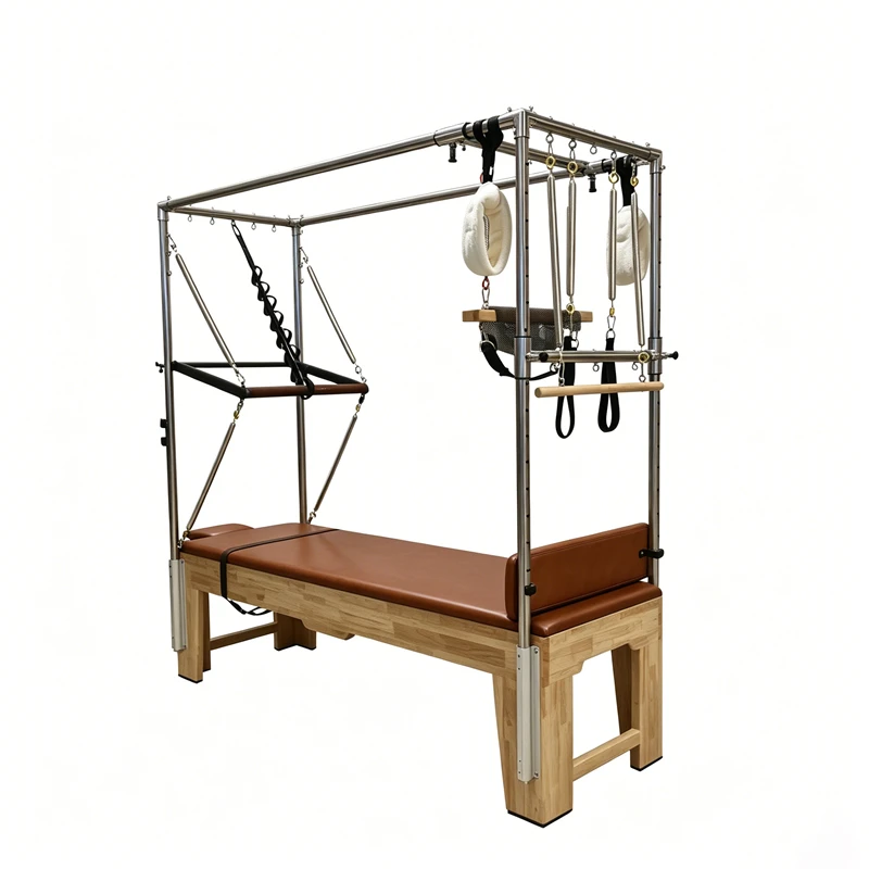 MJD-M201A Mesa de trap&eacute;zio de madeira para Pilates Cadillac (todos os acess&oacute;rios est&atilde;o inclu&iacute;dos) In