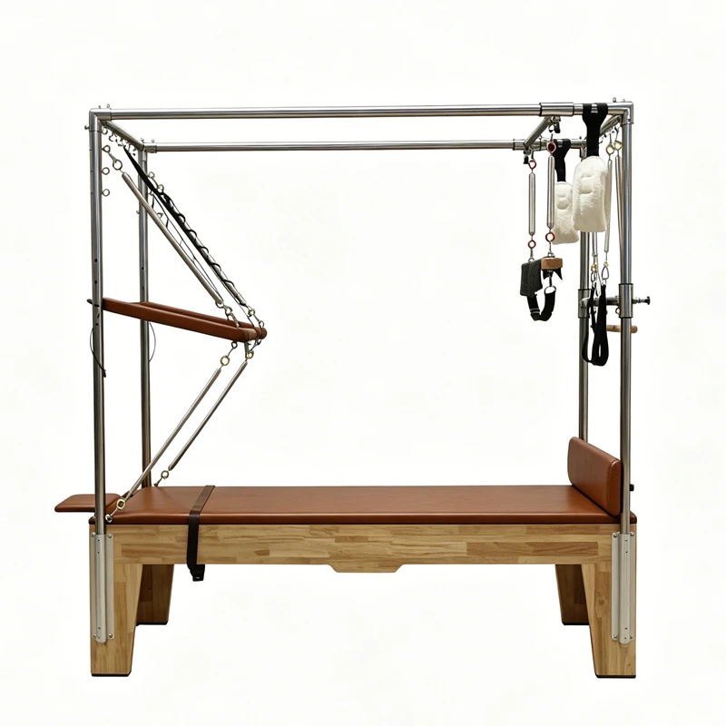 MJD-M201A Mesa de trap&eacute;zio de madeira para Pilates Cadillac (todos os acess&oacute;rios est&atilde;o inclu&iacute;dos) In