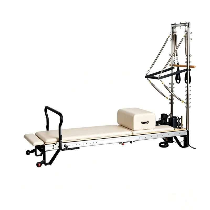 MJD-W35 Studio Aluminium Pilates Reformer com meia torre