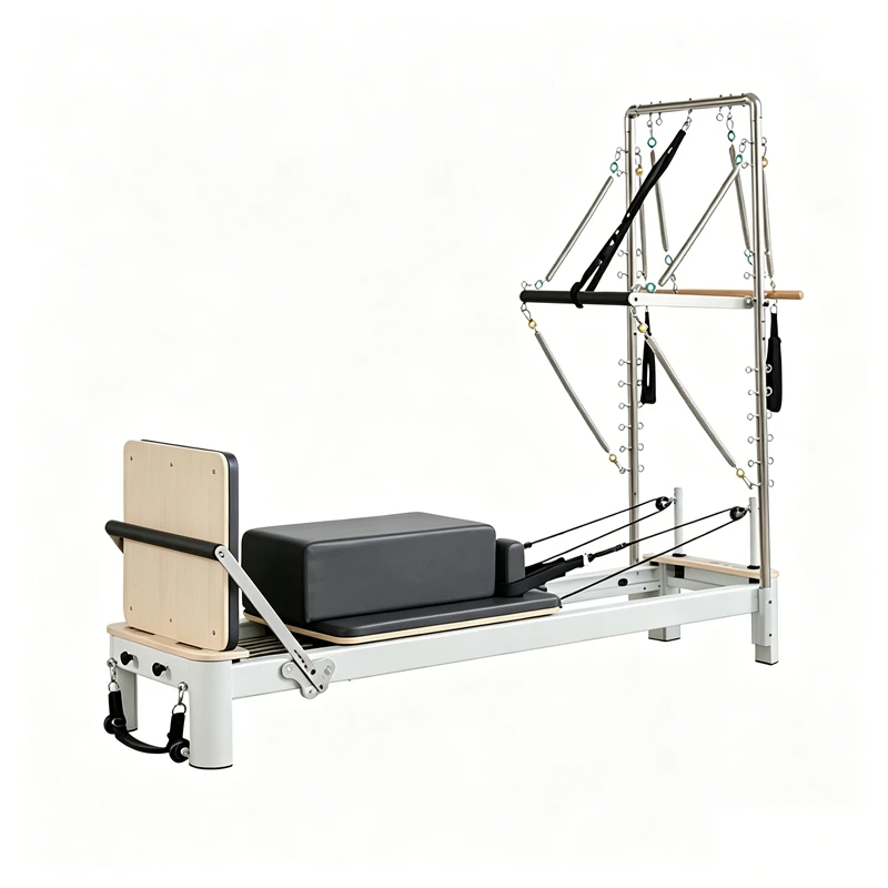 Reformador de Pilates em alum&iacute;nio MJD-W41 com meia torre