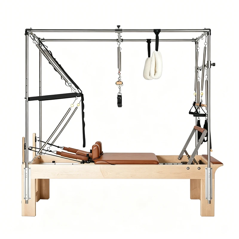 MJD-W25A Maple Wood Pilates M&aacute;quina Cadillac 3 em 1 para distribuidor e est&uacute;dio comercial