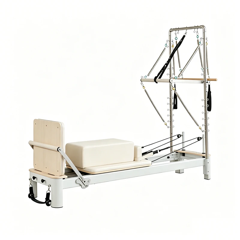 Reformador de Pilates em alum&iacute;nio MJD-W41 com meia torre
