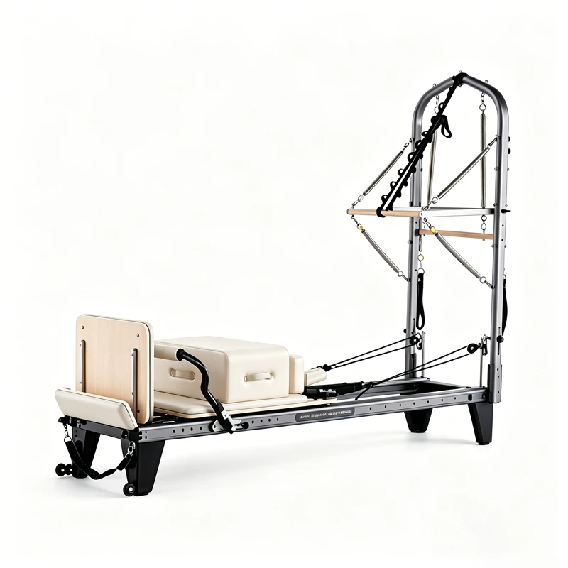 MJD-W45 Aluminum Pilates Reformer com meia torre de pista completa
