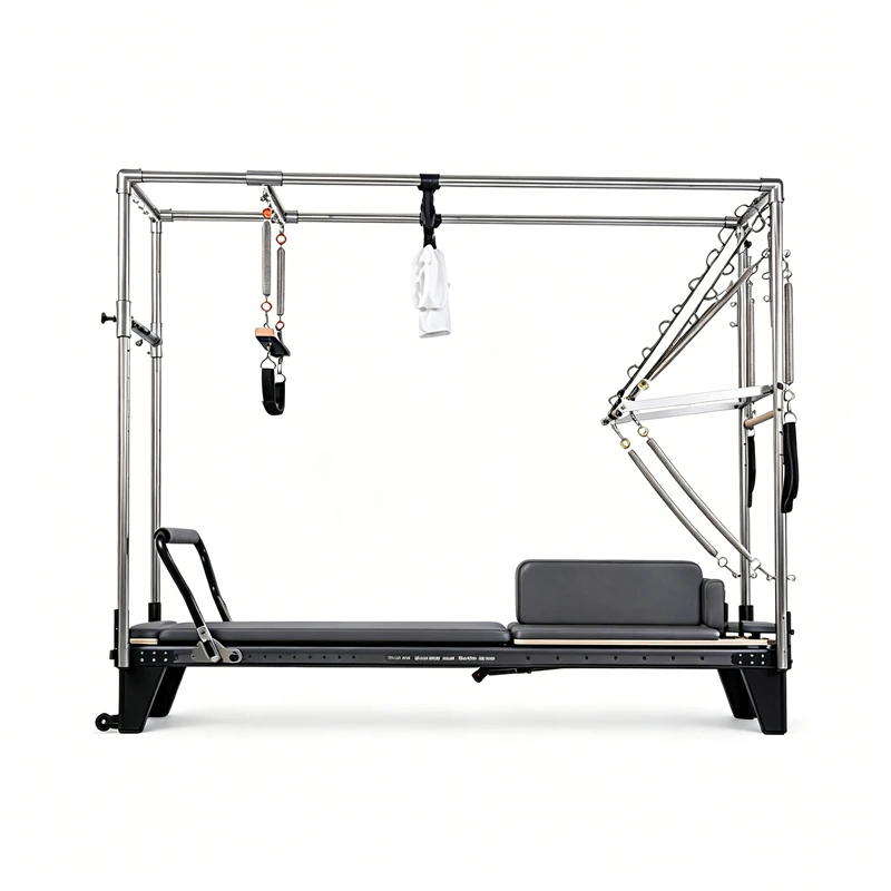 MJD-W54 Full Track Aluminum 3 em 1 Pilates Black Reformer Machine
