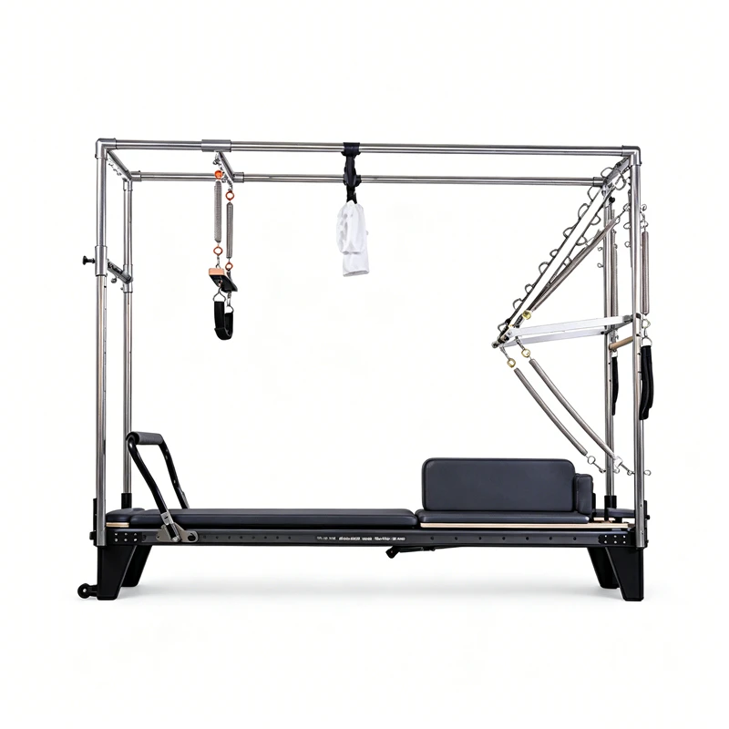 MJD-W54 Full Track Aluminum 3 em 1 Pilates Black Reformer Machine