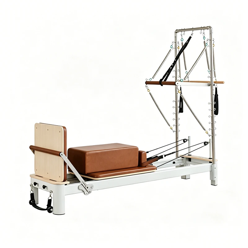 Reformador de Pilates em alum&iacute;nio MJD-W41 com meia torre