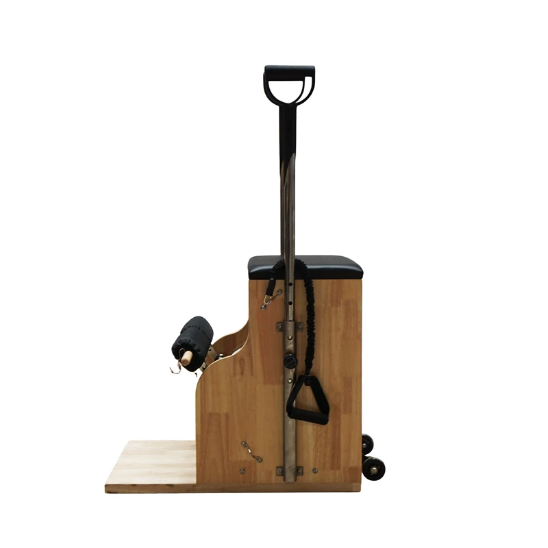Equipamento de treino para cadeira Wunda para Pilates em madeira maci&ccedil;a de carvalho MJD-M401A