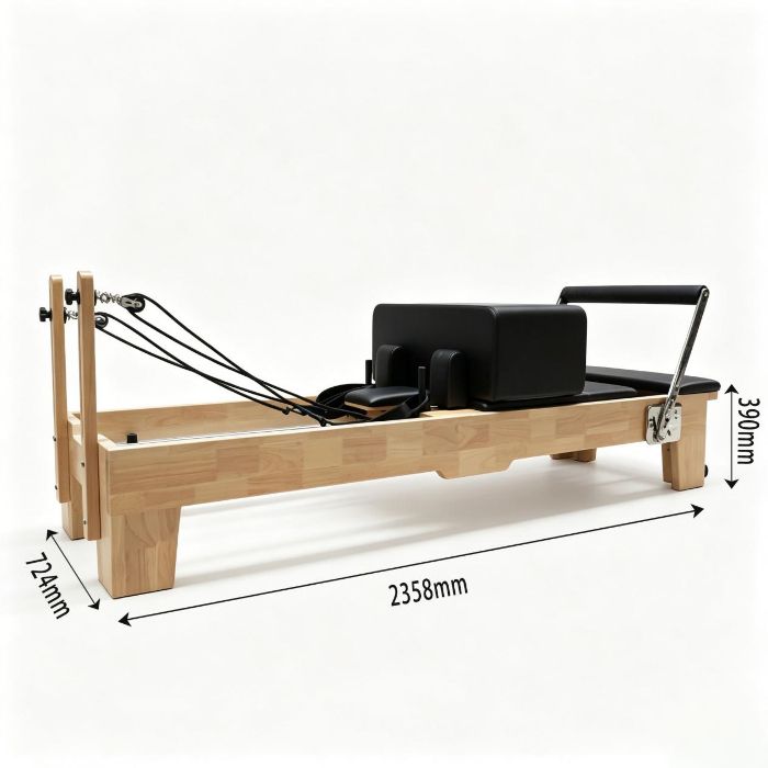 MJD-M101A Reformador de Pilates em madeira de carvalho com perna de madeira
