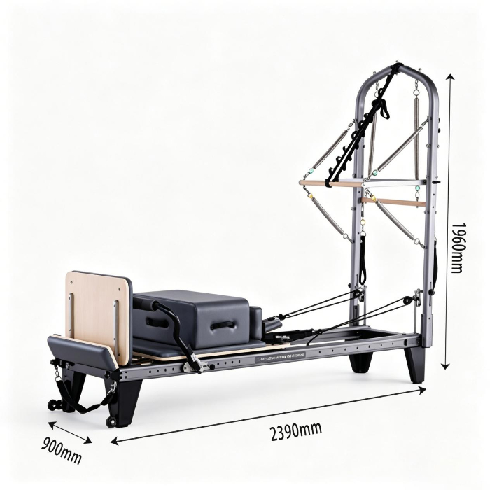 Reformador de Pilates de alumínio MJD-W45 com trilha completa de meia torre
