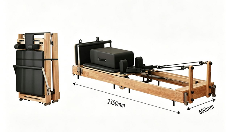 MJD-W38A Máquina de treino de corpo inteiro dobrável para pés de aço resistente e reformador de Pilates